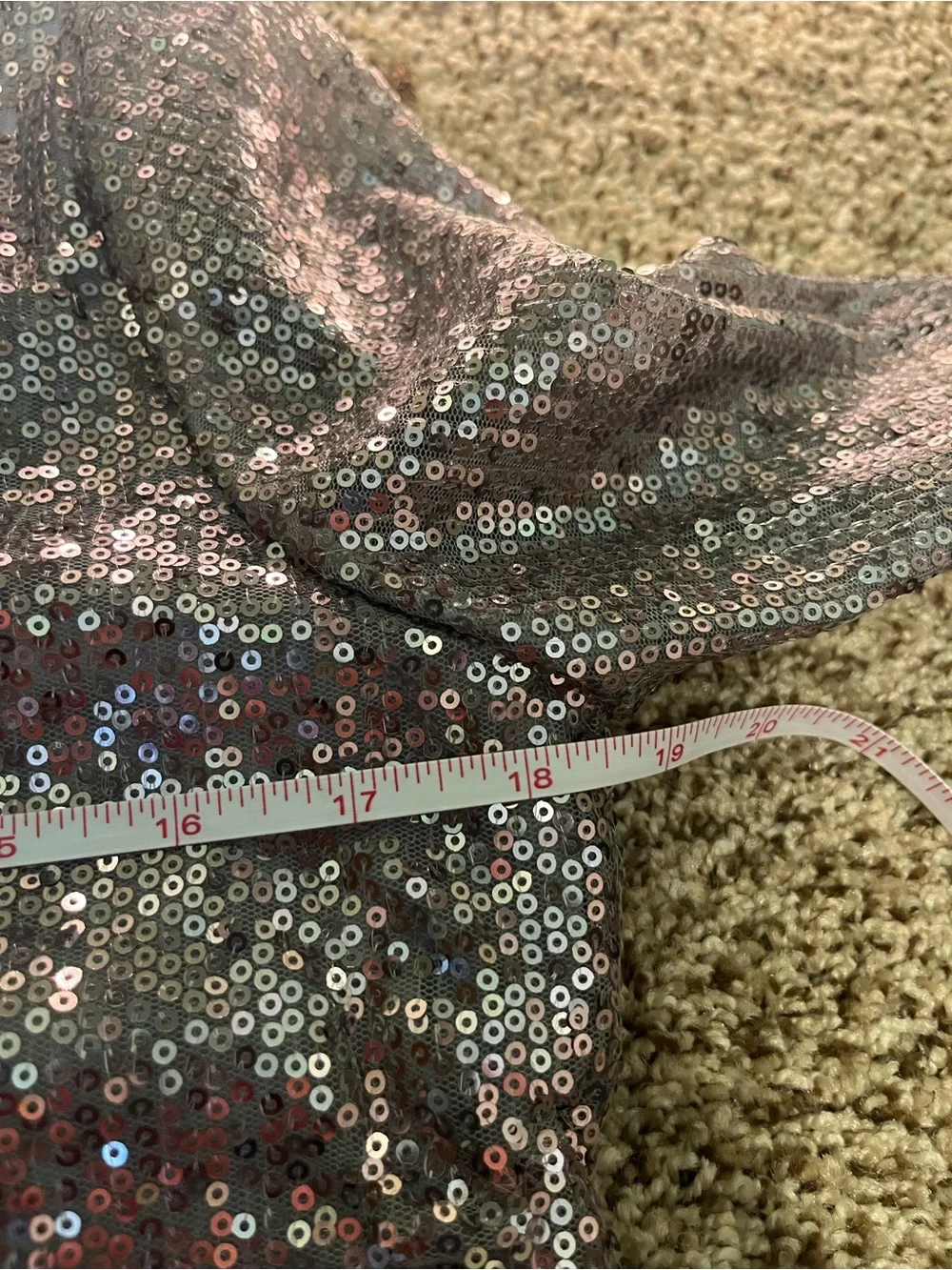 Sequin Button-Front Shirt - Silver